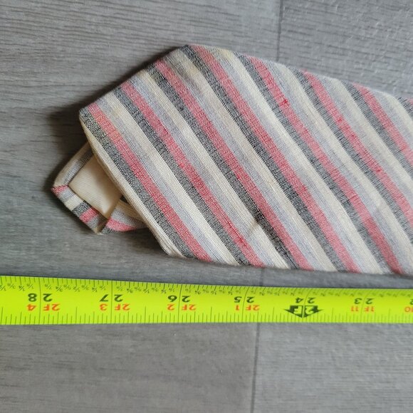 Set Of 2 Mens Ties - Flamingo Design By Primitive Instincts & Striped Pattern By - Picture 8 of 10